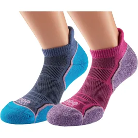 1000 Mile Run (2 Pack) Womens Socklet - Pink