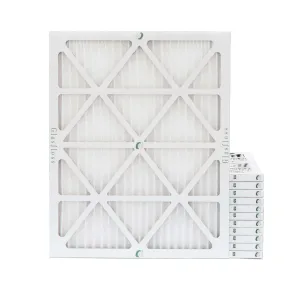 12 Pack of 20x25x1 MERV 10 Pleated Air Filters for AC & Furnace. Actual Size: 19-1/2 x 24-1/2 x 7/8