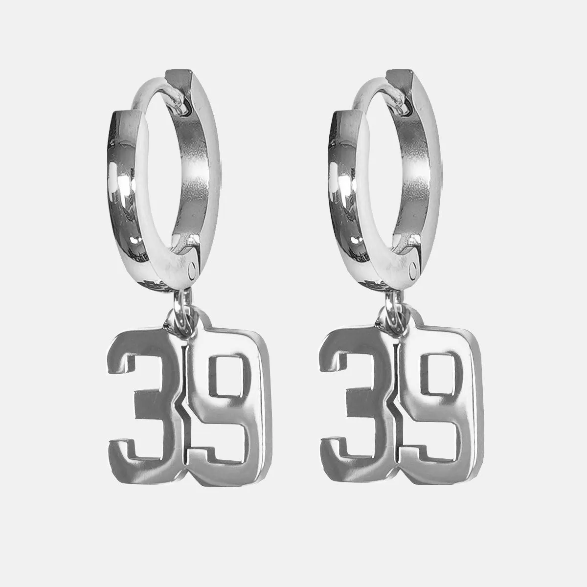 39 Number Earring - Stainless Steel