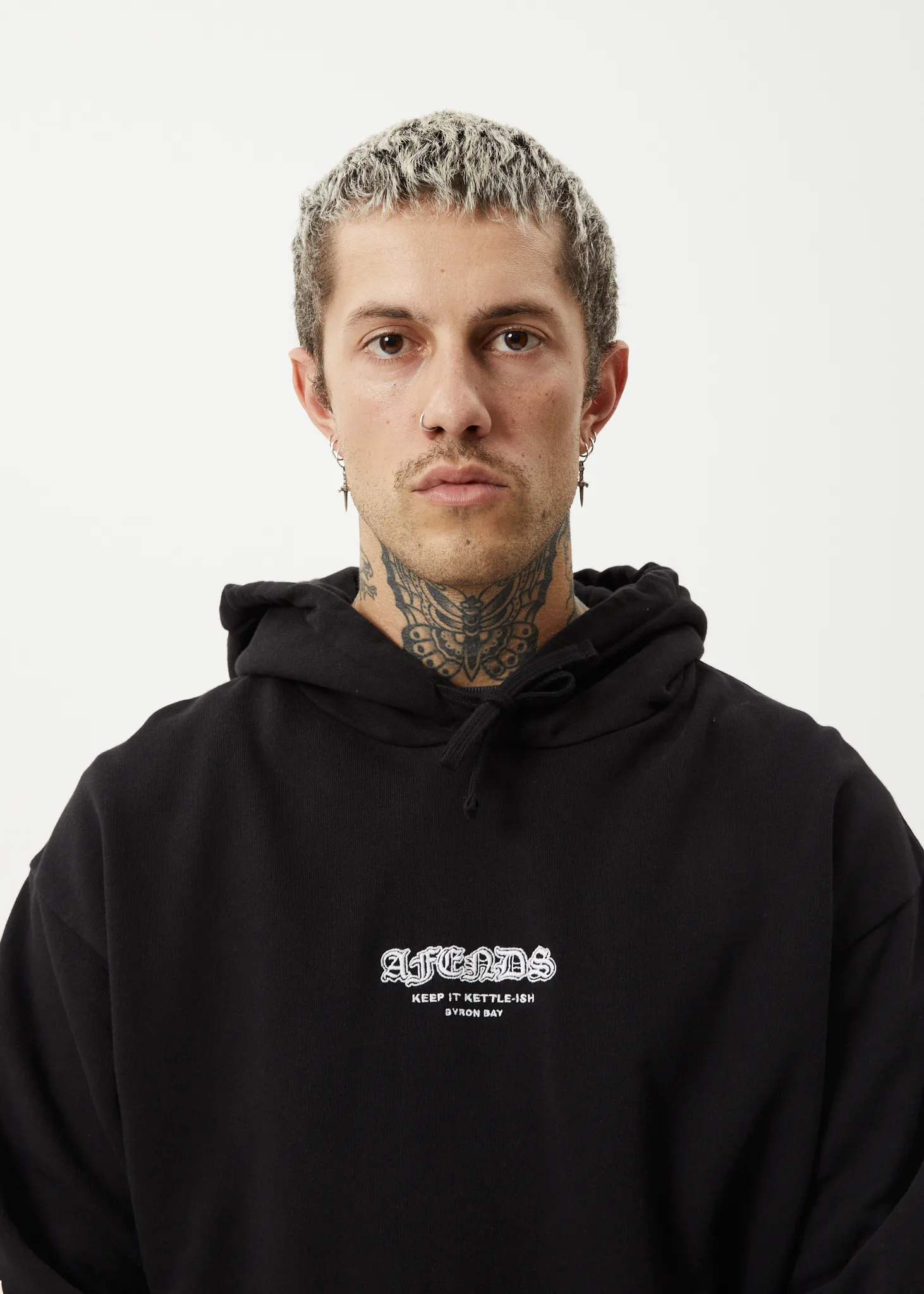 AFENDS Mens Gothic - Pull On Hood - Black