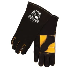 Black Stallion Side Split Cowhide Stick Glove with CushionCore Liner - 200