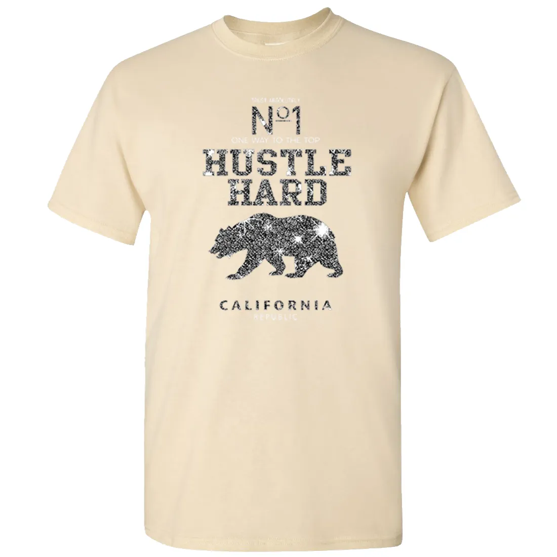 California Hustle Hard Sparkle Asst Colors T-shirt/tee