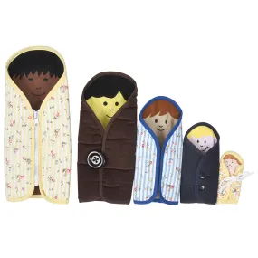 Culturally Diverse Dress to Nest Dolls | 5 Piece Set with Zippers, Snaps, and Buttons