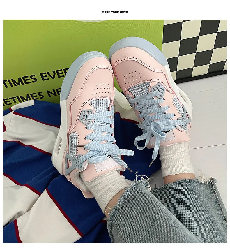 David Flat Air Contrast Color Sneakers