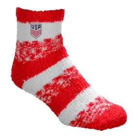 For Bare Feet USA Sleep Red Socks