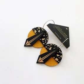 Geo: Mustard Arrow Terrazzo Earrings