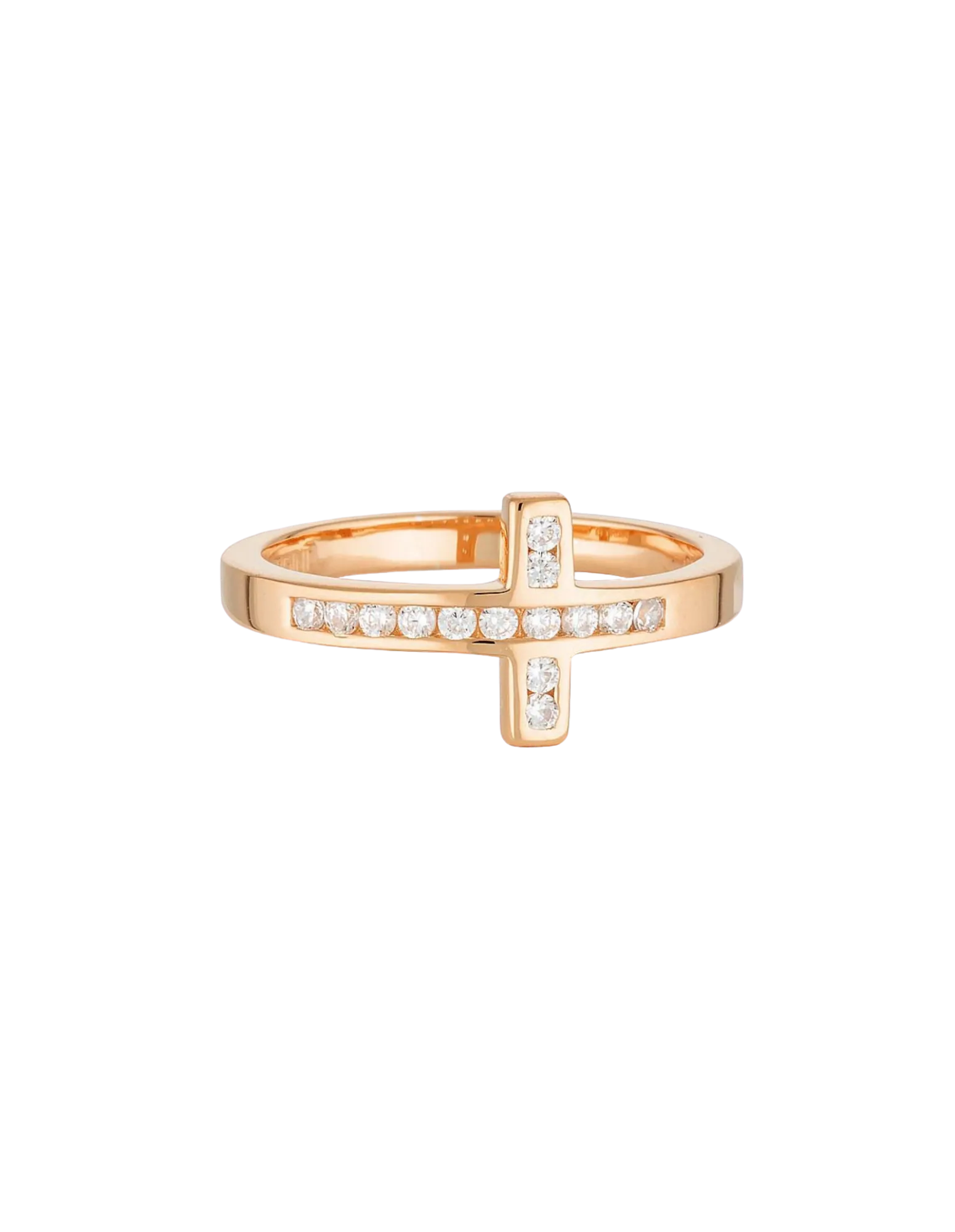 Georgini Spiritus Wrap Cross Ring - Rose Gold