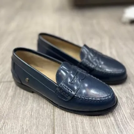 Leather Loafer - Navy