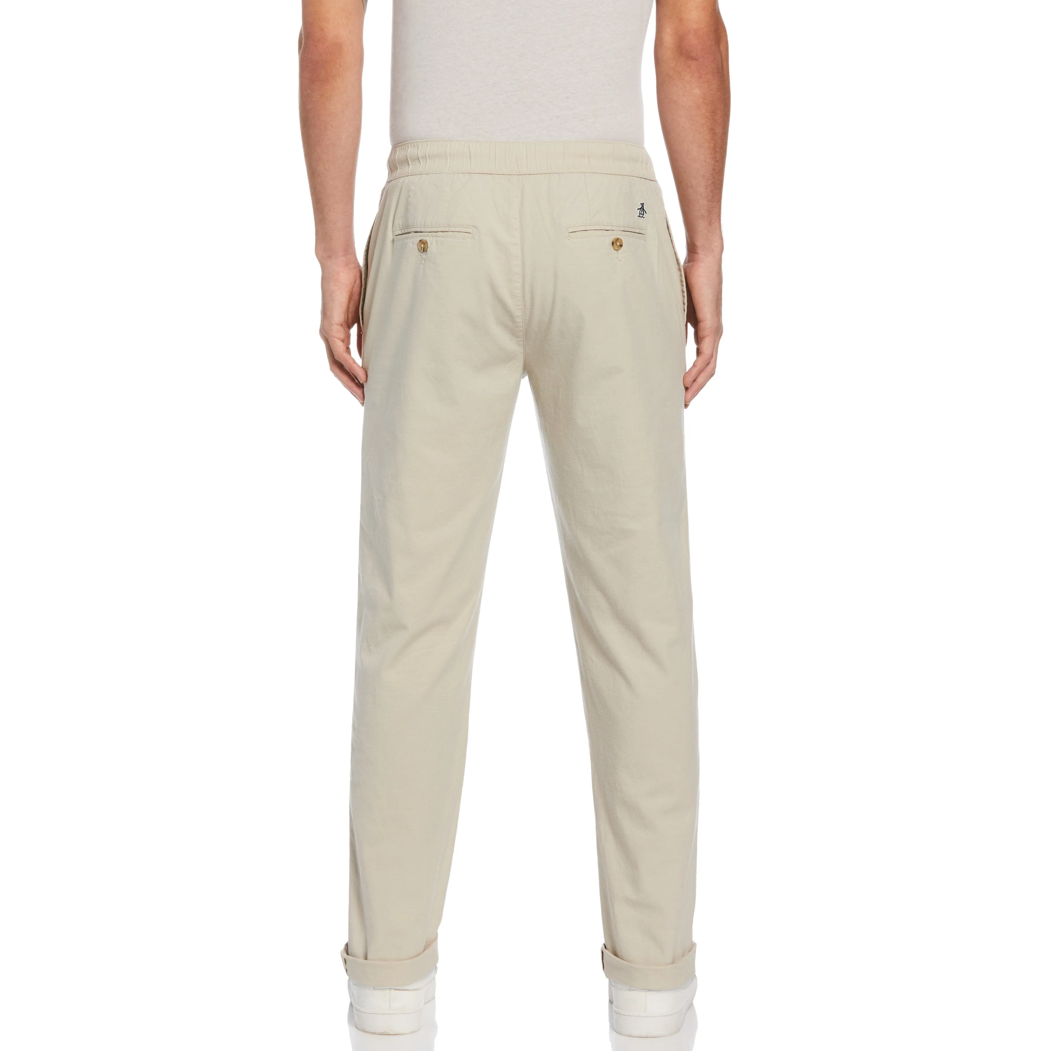 Linen Blend Pull-On Pants