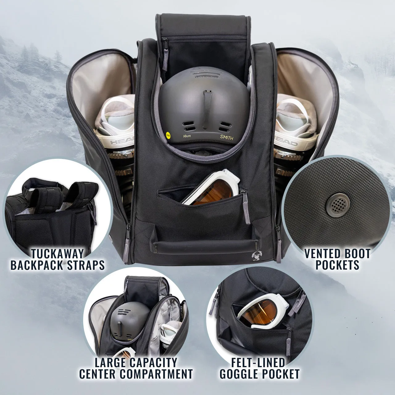 Mountain Essential Ski, Boot & Helmet Backpack