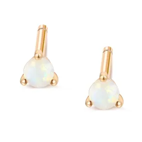 Opal Gold Stud Earrings