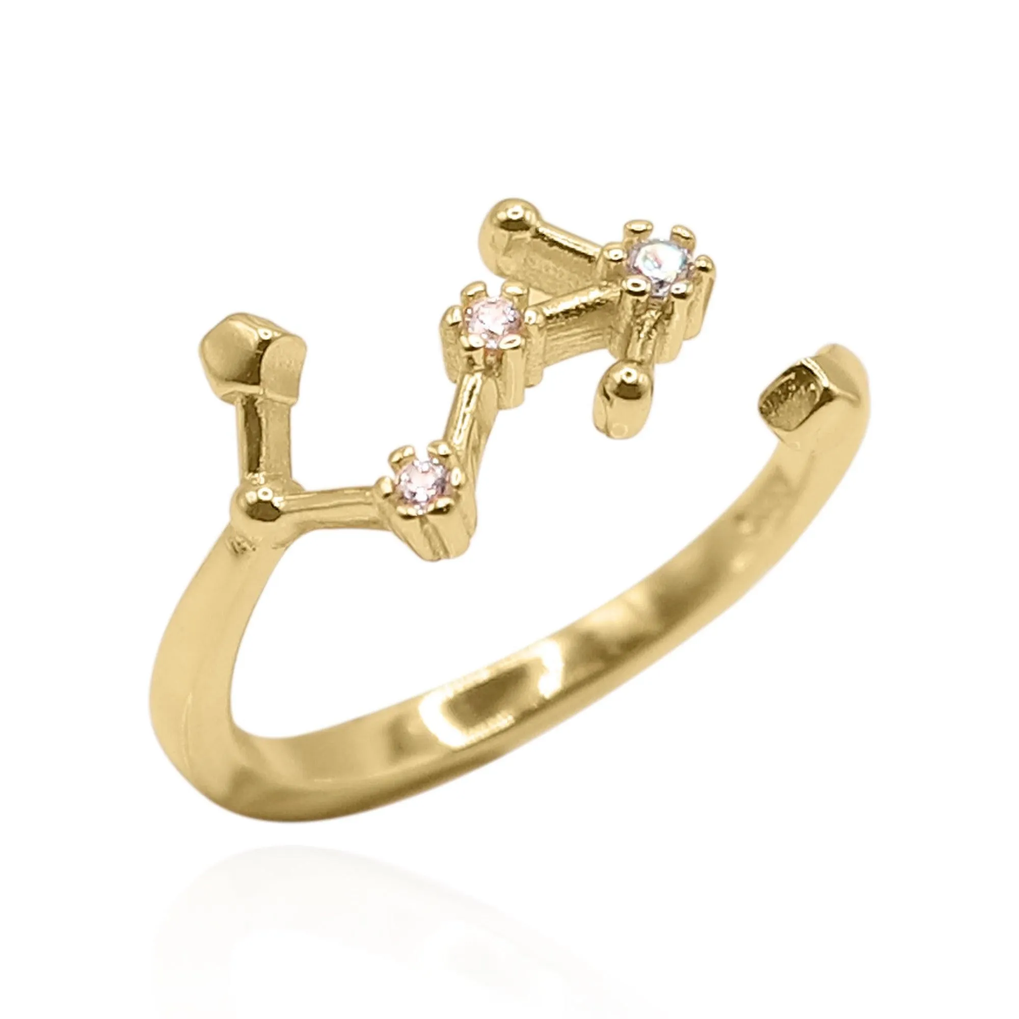 Sidrah Zodiac Constellation Ring | 18K Gold Plated