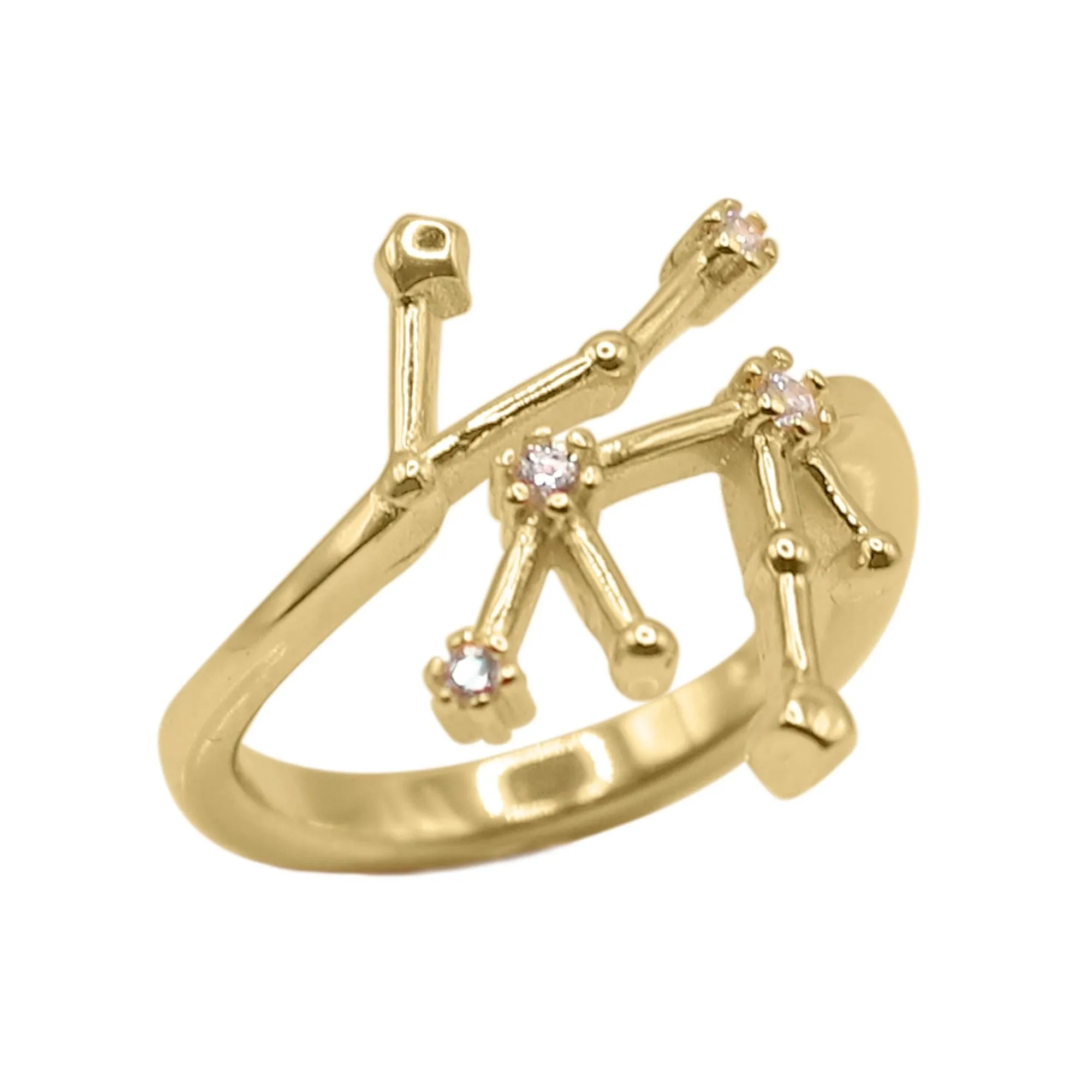 Sidrah Zodiac Constellation Ring | 18K Gold Plated