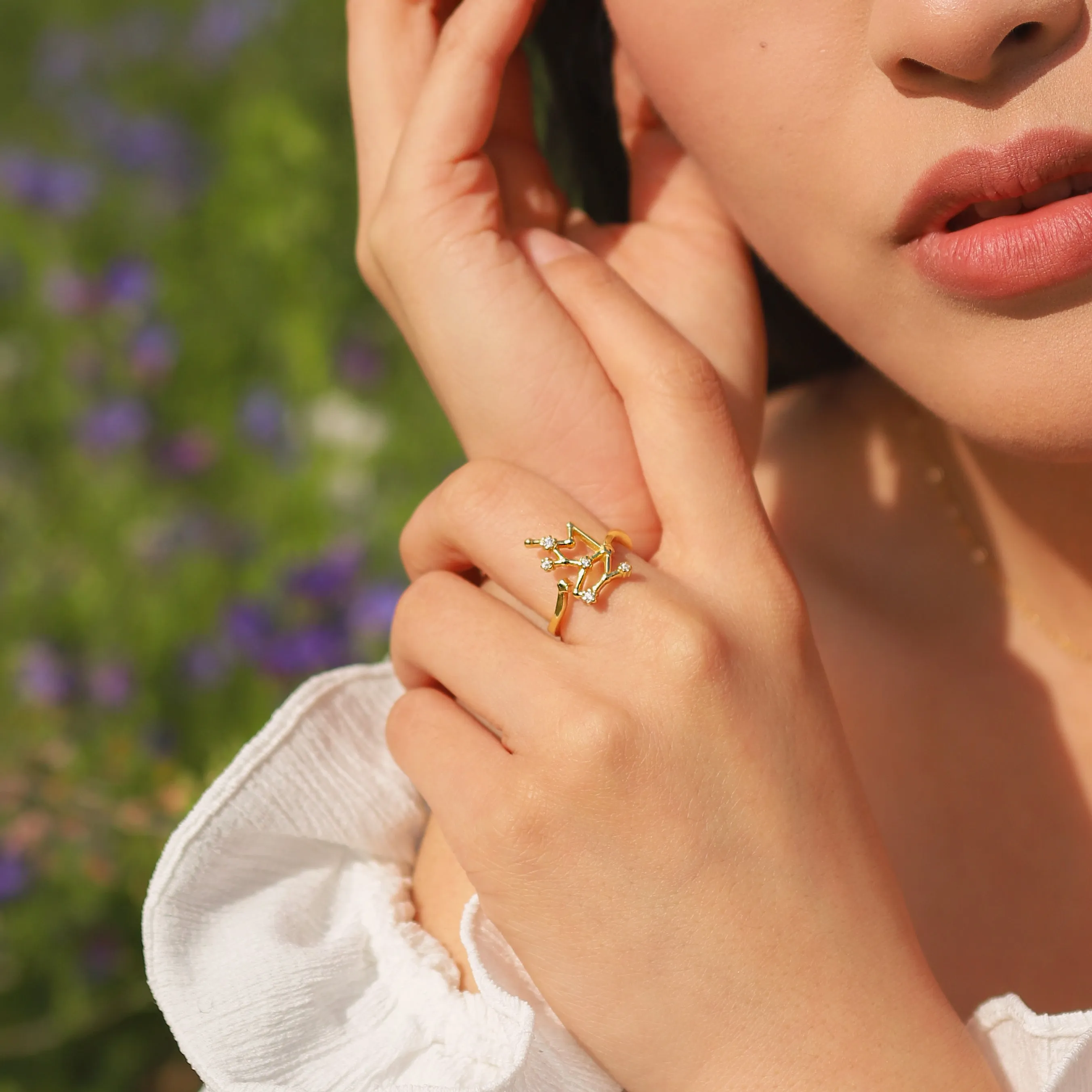 Sidrah Zodiac Constellation Ring | 18K Gold Plated