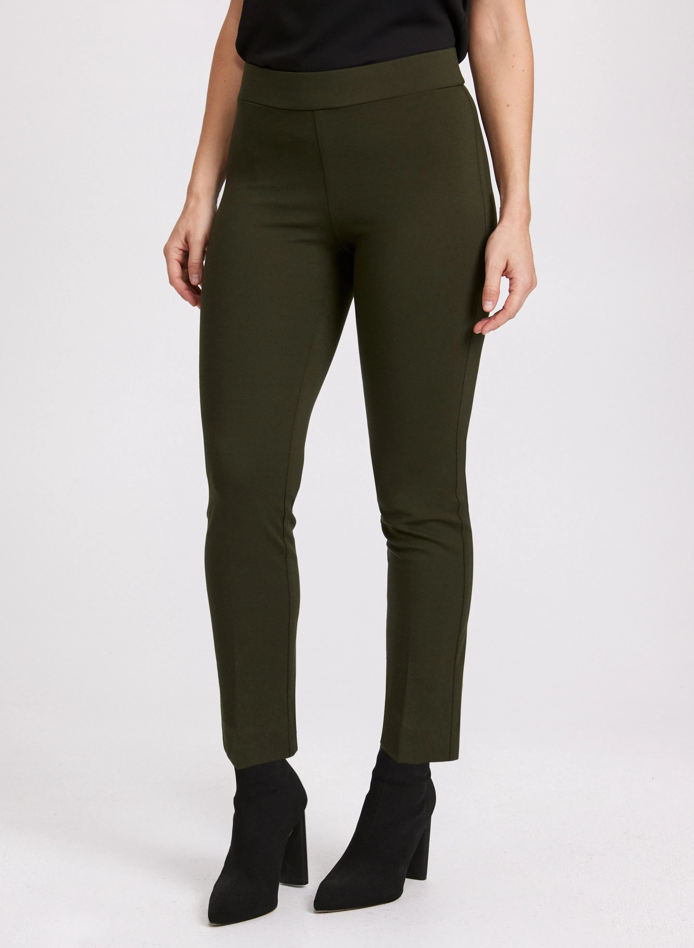 Sofia Pull-On Slim-Leg Pants