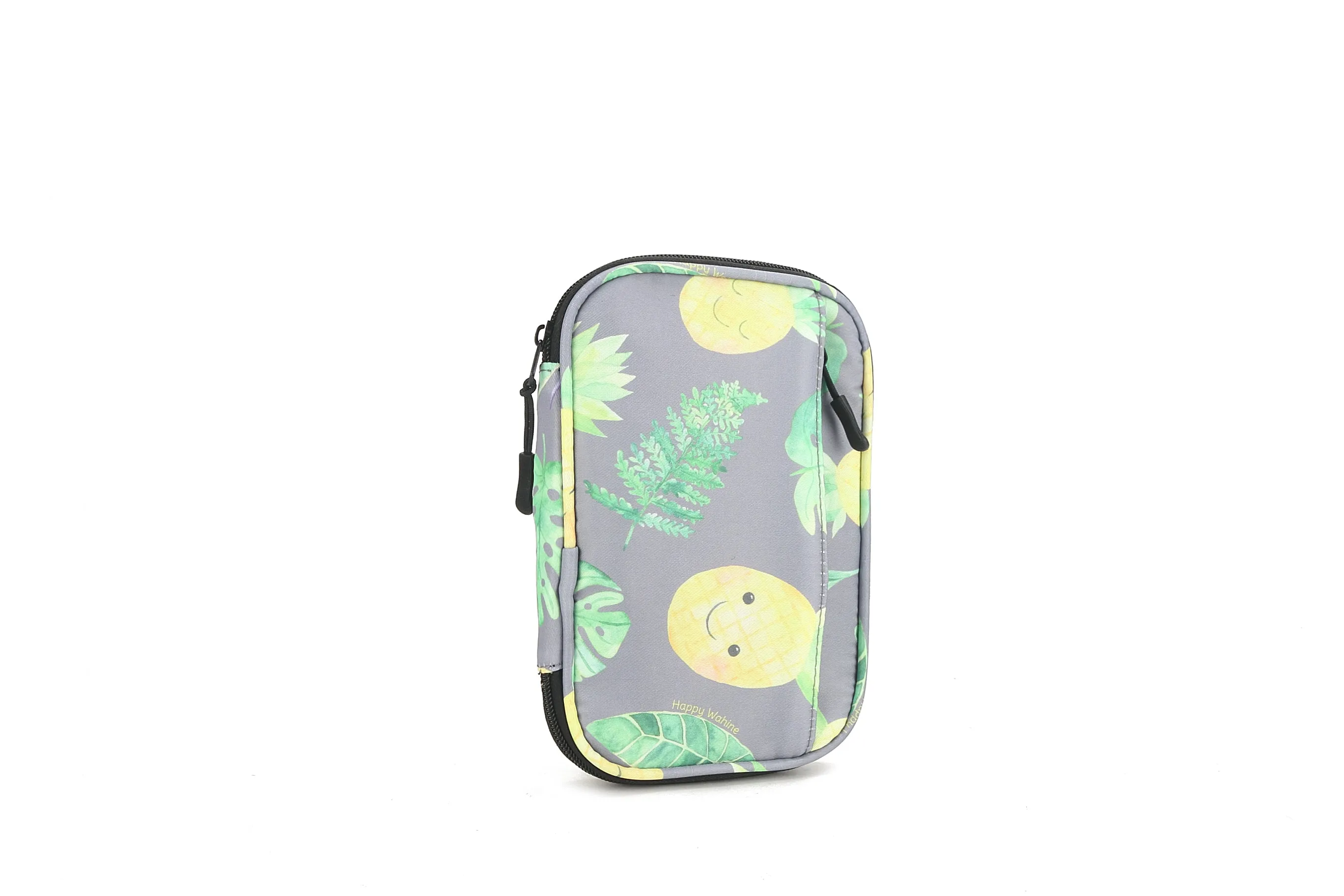 Tech Organizer Pineapple Monstera Grey