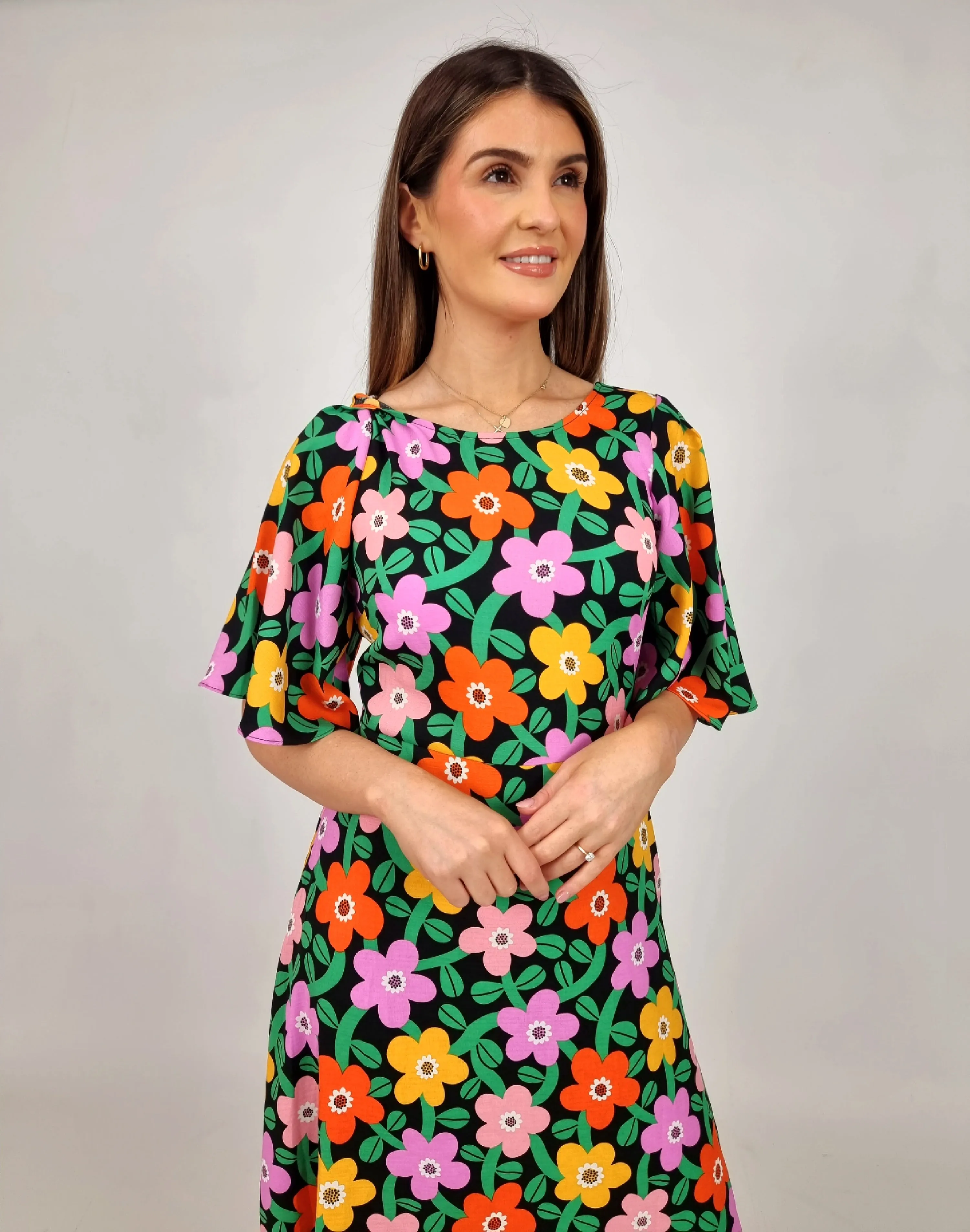 Traffic People Multi Coloured Floral Serena Dress