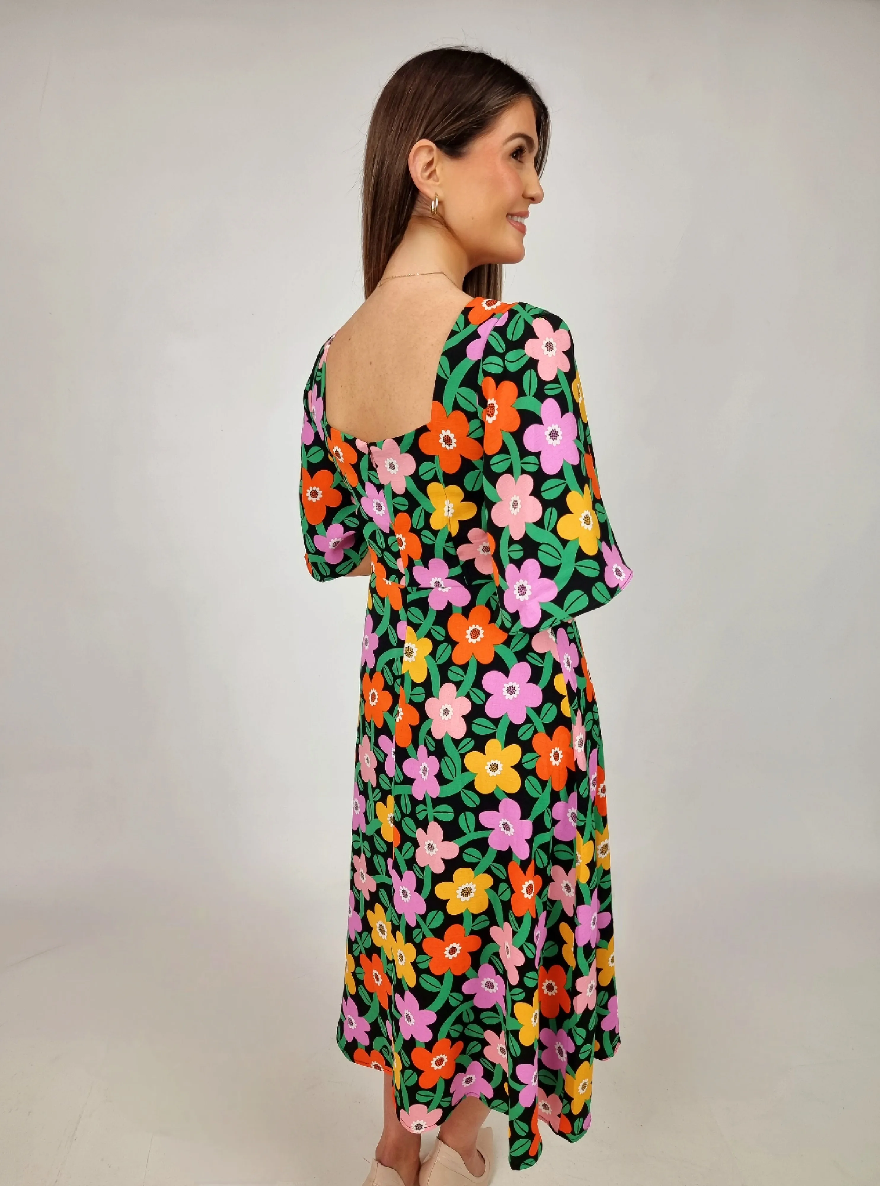 Traffic People Multi Coloured Floral Serena Dress