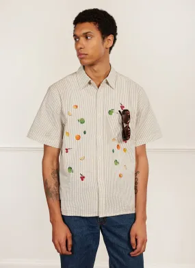 Tuck Shop Tapestry Boxy Clerk Shirt | Cotton | Ecru