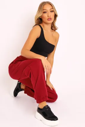 Wine Oversized Joggers - Erica